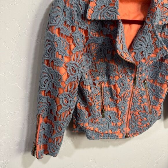 Darling Coral & Grey Blazer Size small - Picture 2 of 7
